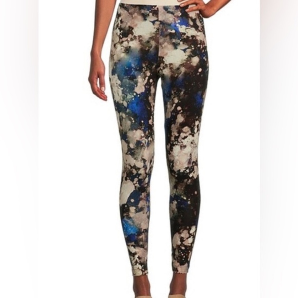 NWT New Bryn Walker Basic Leggings in Galassia Maroon Blue Color Splash Size XS - Picture 1 of 1